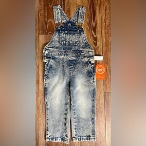 Wonder Nation Toddler Overalls Medium Acid Wash Size 2T